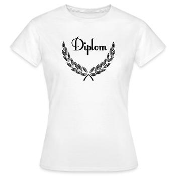 Diplom - Frauen T-Shirt - Weiß - Vorne - AI Model Female 172 dark (172cm)