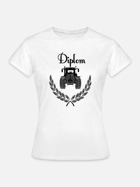 Diplom-Traktor - Frauen T-Shirt - Weiß