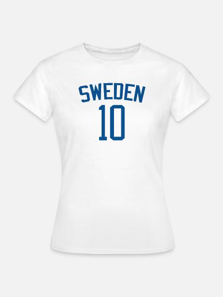 Sweden 10 – Sportdesign - Frauen T-Shirt - Weiß