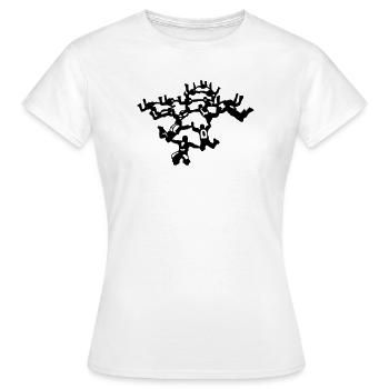 Parachuting - Women's T-Shirt - white - Front - AI Model Female 172 dark (172cm)