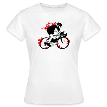 Rennradfahrer - Frauen T-Shirt - Weiß - Vorne - AI Model Female 172 dark (172cm)