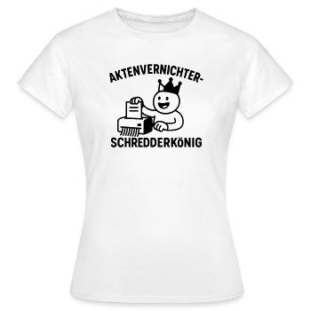 Destructeur de documents König - T-shirt Femme - blanc - Devant - AI Model Female 172 dark (172cm)