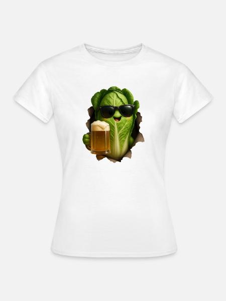 Salat Bier - Frauen T-Shirt - Weiß