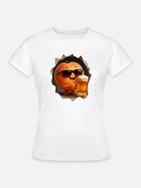 Pfirsich Bier - Frauen T-Shirt - Weiß