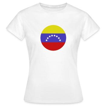 Drapeau rond du Venezuela - T-shirt Femme - blanc - Devant - AI Model Female 172 dark (172cm)