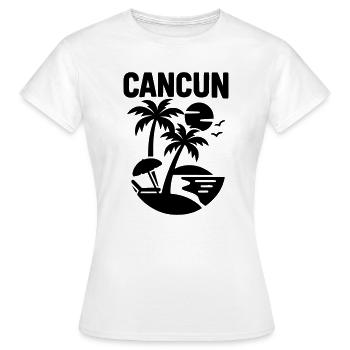 cancun silhouette - Frauen T-Shirt - Weiß - Vorne - AI Model Female 172 dark (172cm)