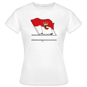 Drapeau de Salzbourg – Espace de noms - T-shirt Femme - blanc - Devant - AI Model Female 172 dark (172cm)