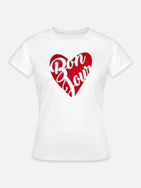 Hallo Rotes Herz – Hallo-Geschenk - Frauen T-Shirt - Weiß