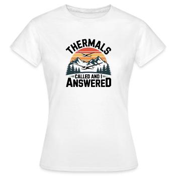 Les températures du planeur appellent, je réponds – planage - T-shirt Femme - blanc - Devant - AI Model Female 172 dark (172cm)