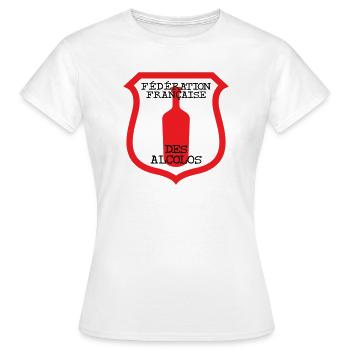 French Federation of Alcolos - Women's T-Shirt - white - Front - AI Model Female 172 dark (172cm)