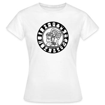 Maya Kalender - Frauen T-Shirt - Weiß - Vorne - AI Model Female 172 dark (172cm)