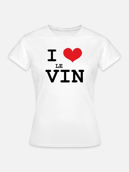 Ich liebe Wein / Alkohol - Frauen T-Shirt - Weiß