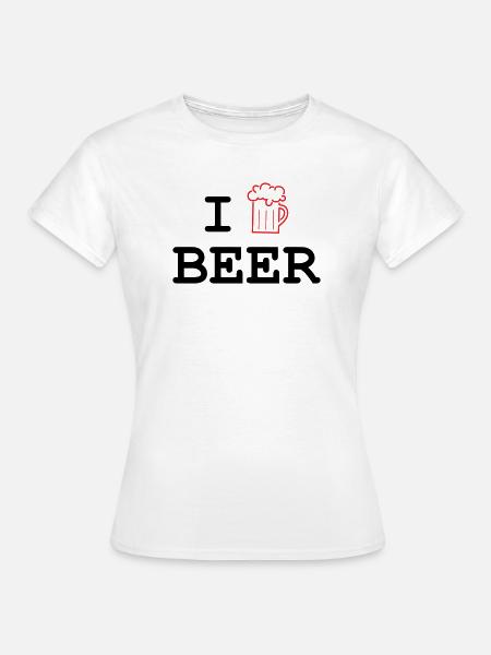 Ich mag Bier / Alkohol - Frauen T-Shirt - Weiß