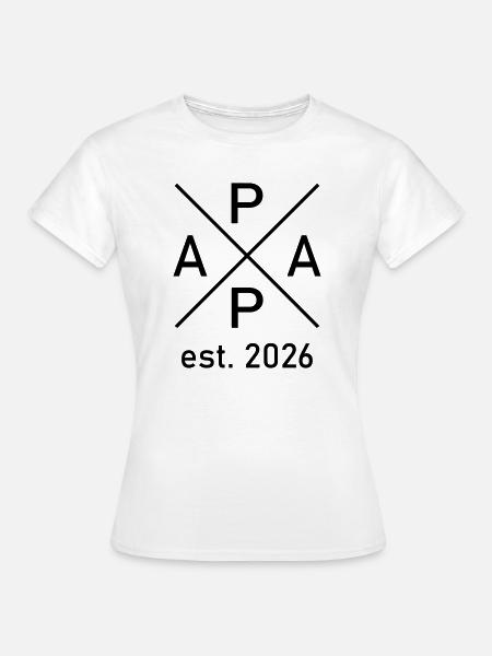 Papa est. 2026 - Frauen T-Shirt - Weiß