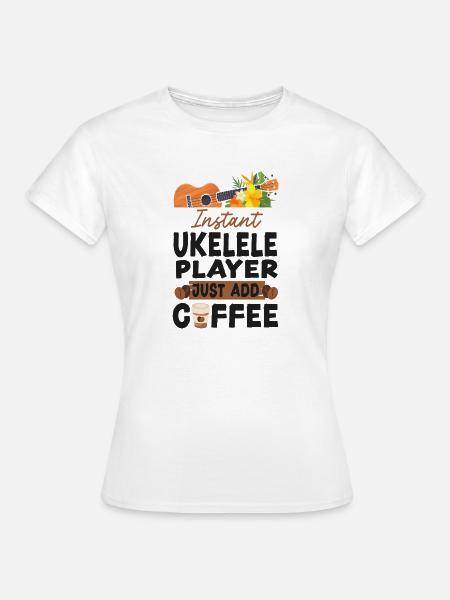 Hawaiian Ukulele Uke Coffee - Frauen T-Shirt - Weiß