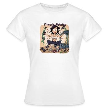 Chaos de la salle de sport Fitness Maniac - T-shirt Femme - blanc - Devant - AI Model Female 172 dark (172cm)