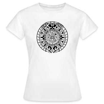 Maya Kalender - Frauen T-Shirt - Weiß - Vorne - AI Model Female 172 dark (172cm)