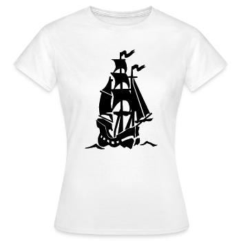 Schiff - Frauen T-Shirt - Weiß - Vorne - AI Model Female 172 dark (172cm)