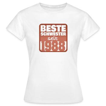 Siblings 1988 - Women's T-Shirt - white - Front - AI Model Female 172 dark (172cm)