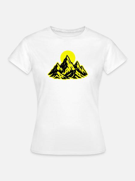 Berge Sonne - Frauen T-Shirt - Weiß