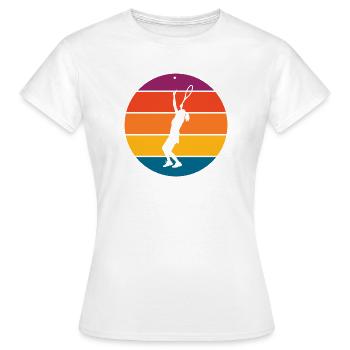 Tennis - Frauen T-Shirt - Weiß - Vorne - AI Model Female 172 dark (172cm)
