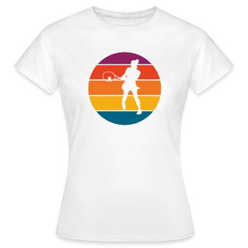 Tennis - Frauen T-Shirt - Weiß - Vorne - AI Model Female 172 dark (172cm)