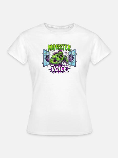 Monster Voice Rocker - Frauen T-Shirt - Weiß