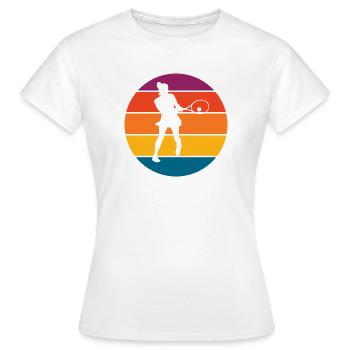 Tennis - Frauen T-Shirt - Weiß - Vorne - AI Model Female 172 dark (172cm)
