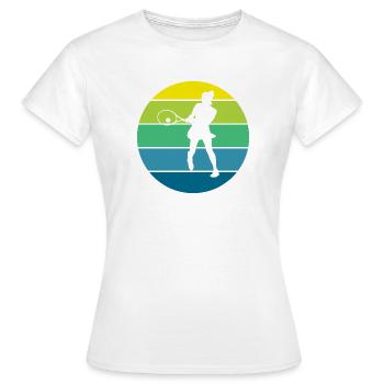 tennis - T-shirt Femme - blanc - Devant - AI Model Female 172 dark (172cm)