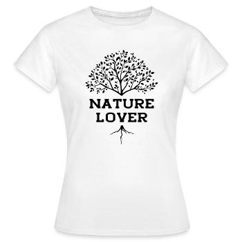 Arbre cadeau amoureux de la nature Randonnée nature - T-shirt Femme - blanc - Devant - AI Model Female 172 dark (172cm)