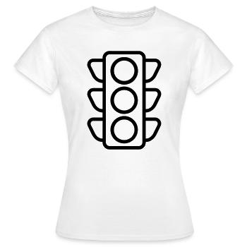 feu de signalisation - T-shirt Femme - blanc - Devant - AI Model Female 172 dark (172cm)