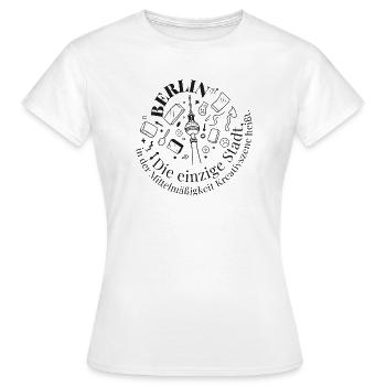Berliner Turm Kreativ Motiv - Frauen T-Shirt - Weiß - Vorne - AI Model Female 172 dark (172cm)