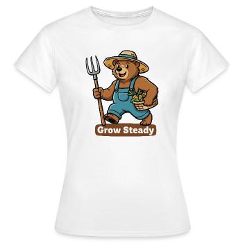 Résistants aux cires – Bärenbauer - T-shirt Femme - blanc - Devant - AI Model Female 172 dark (172cm)