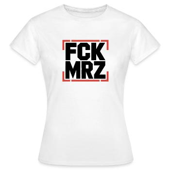 Copie du logo FCK MAR - Anti-CDU/CSU - T-shirt Femme - blanc - Devant - AI Model Female 172 dark (172cm)