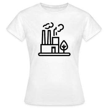 usine écologique - T-shirt Femme - blanc - Devant - AI Model Female 172 dark (172cm)