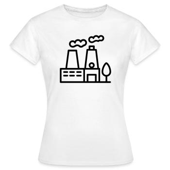 usine écologique - T-shirt Femme - blanc - Devant - AI Model Female 172 dark (172cm)
