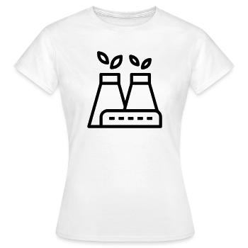 usine écologique - T-shirt Femme - blanc - Devant - AI Model Female 172 dark (172cm)