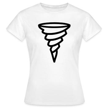 Tornado - Frauen T-Shirt - Weiß - Vorne - AI Model Female 172 dark (172cm)