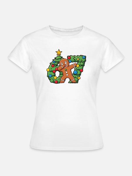 67 Meme-Lebkuchentanz auf dem Weihnachtskranz - Frauen T-Shirt - Weiß
