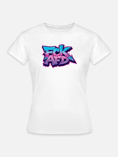 Graffiti Antifa Statement - Frauen T-Shirt - Weiß