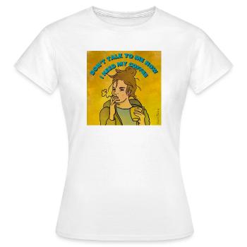 Don’t talk to me I need my coffee - T-shirt Femme - blanc - Devant - AI Model Female 172 dark (172cm)