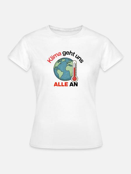 Klima geht uns alle an. Handle jetzt, Future now - Dame-T-shirt - hvid