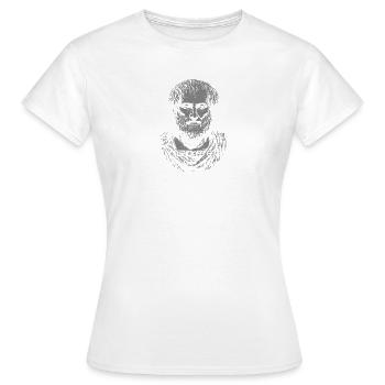 Klassisches Aristoteles-Zitat über Melancholie - Frauen T-Shirt - Weiß - Vorne - AI Model Female 172 dark (172cm)