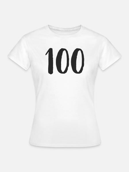 100 Handgezeichnet - Frauen T-Shirt - Weiß