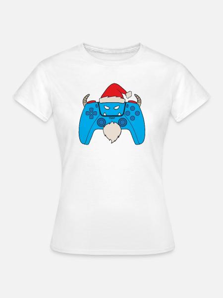 Yeti Videospiel-Controller Weihnachts-Gamer Yeti - Frauen T-Shirt - Weiß