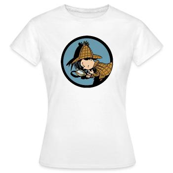 Detektiv Flo Kollektion - Frauen T-Shirt - Weiß - Vorne - AI Model Female 172 dark (172cm)