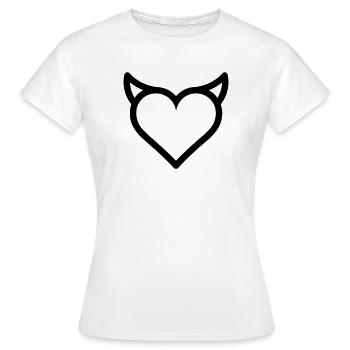 Demon Heart - Women's T-Shirt - white - Front - AI Model Female 172 dark (172cm)