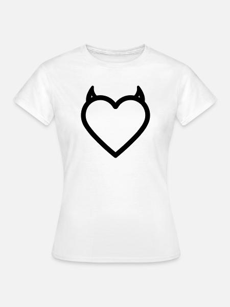 Dämonenherz - Frauen T-Shirt - Weiß