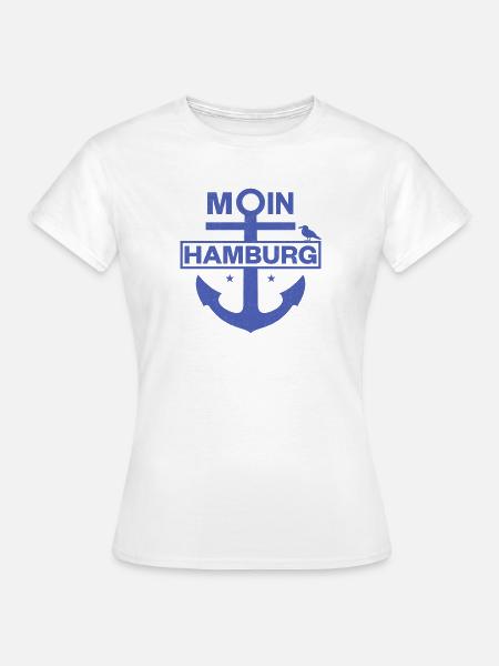 Moin Hamburg - Frauen T-Shirt - Weiß
