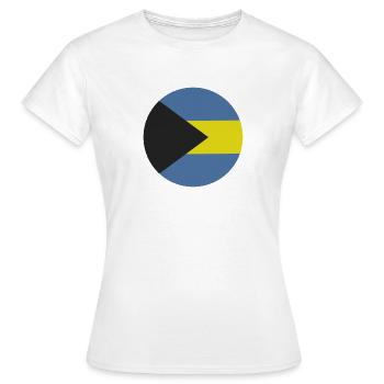 Drapeau rond des Bahamas - T-shirt Femme - blanc - Devant - AI Model Female 172 dark (172cm)